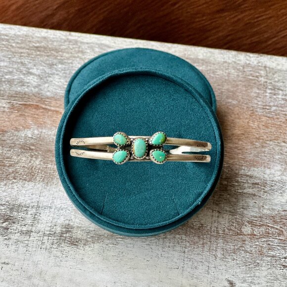 Langley Authentic Turquoise Cuff Bracelet - Picture 1 of 7